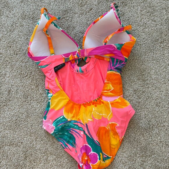 La Blanca Bright Pink One-Piece Swimsuit – Size 6 - Picture 3 of 5
